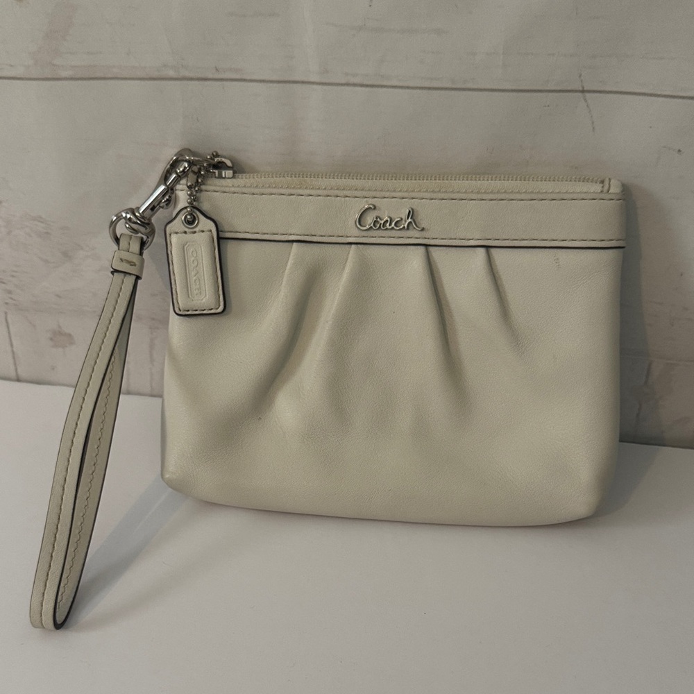 Coach Ivory Wristlet Clutch